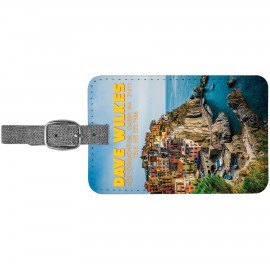 2.75" x 4.25" - Canvas Luggage Tag with Logo