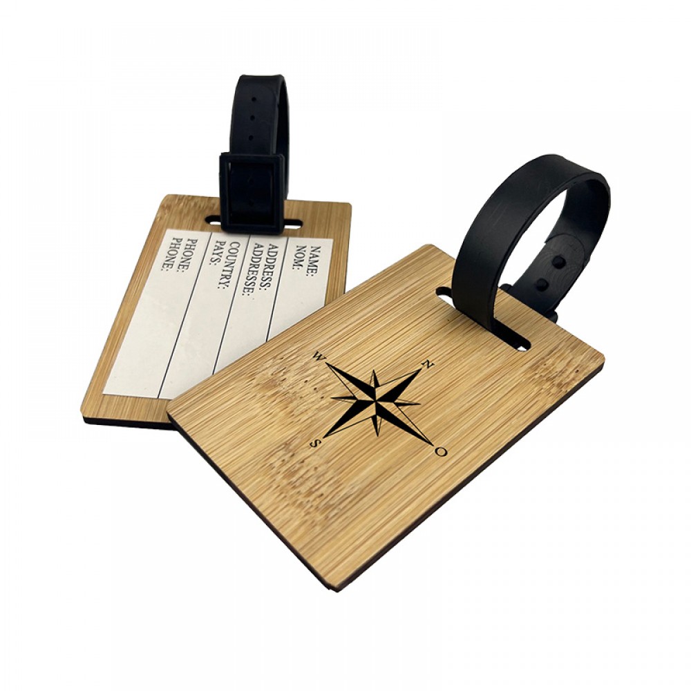 Bamboo Luggage Tags with Logo