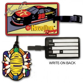 PVC Luggage Tags w/Write-On Back with Logo  PVC Luggage Tags w/Write-On Back with Logo