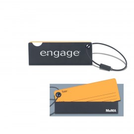 MoMA Acrylic Flip Open Luggage Tag with Logo  MoMA Acrylic Flip Open Luggage Tag with Logo
