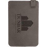 Custom Imprinted Luggage ID Tag - Gray, Leatherette