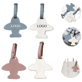Airplane Shaped PU Luggage Tag with Logo