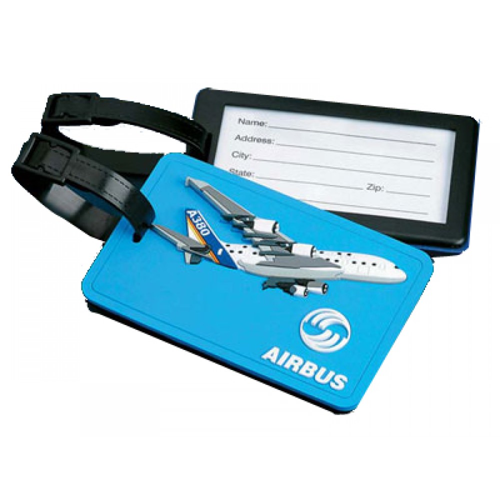 Pvc Flex Rubber Luggage Tag Up To 4-1/2"x2-1/2" Custom Imprinted