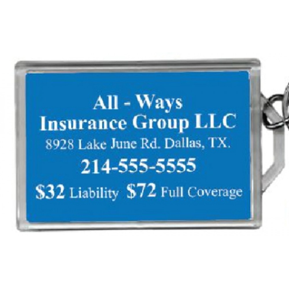 Custom Imprinted Jumbo Rectangle Acrylic Luggage Tag (2"X 2 7/8") with Plastic Loop Custom Imprinted Jumbo Rectangle Acrylic Luggage Tag (2"X 2 7/8") with Plastic Loop