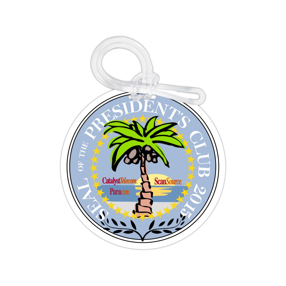 Personalized Full Color Bag Tag: 3-1/2" round