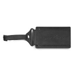 Samsonite Leather Luggage Tag - Black Logo Branded