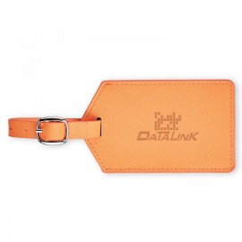 Toscano Genuine Leather Luggage Tag with Logo  Toscano Genuine Leather Luggage Tag with Logo