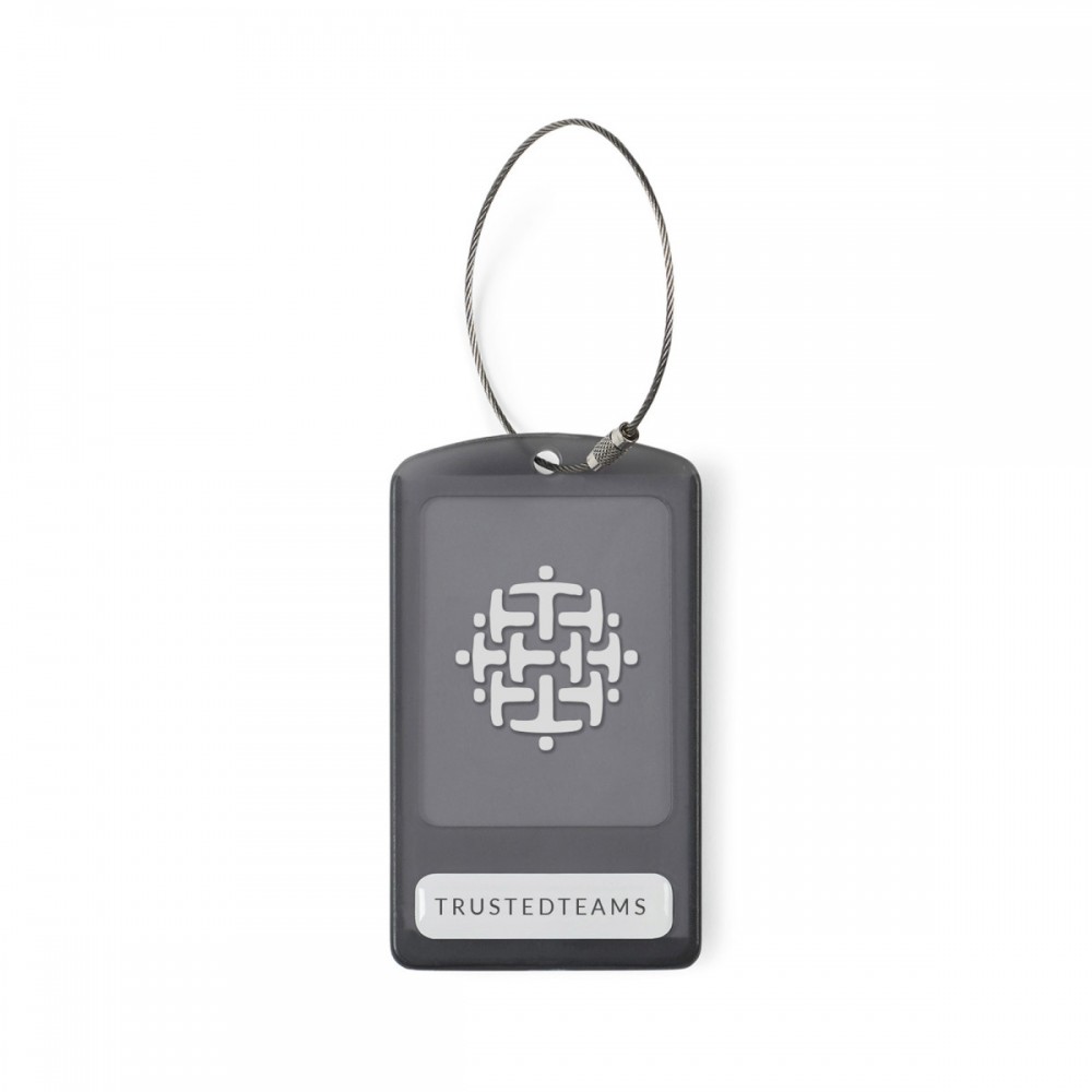 Custom Imprinted International Luggage Tag - Black Custom Imprinted International Luggage Tag - Black