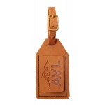 Sewn 2-piece Luggage Tag with a Flap and Buckle Strap Custom Printed