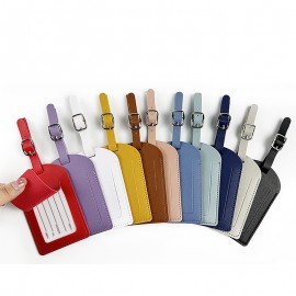 2 3/4"x4 1/3" Premium Travel PU Leather Luggage Suitcase ID/Bag Tag with Logo