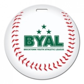 Baseball Shaped Luggage Tag with Logo  Baseball Shaped Luggage Tag with Logo