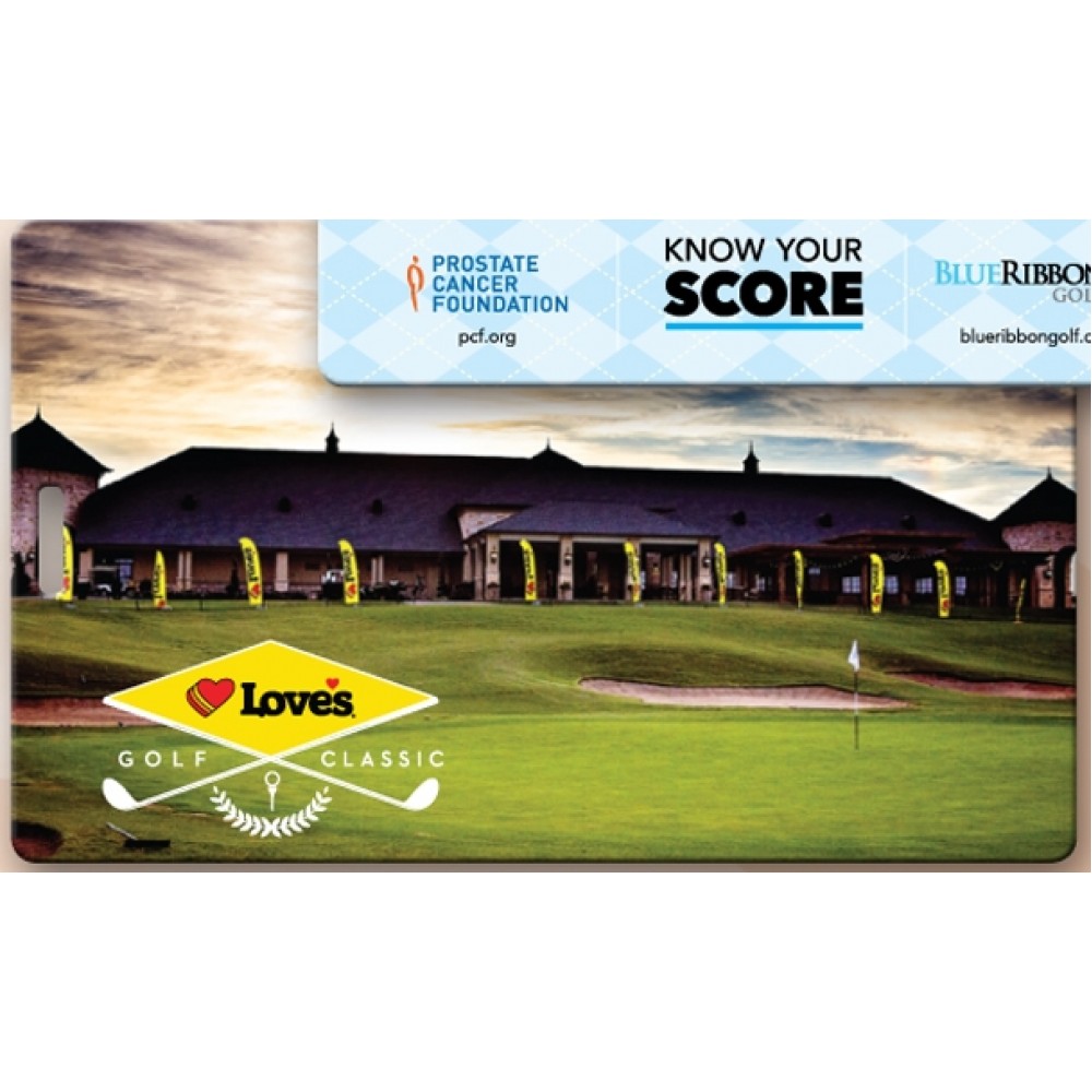 0.040" Thick Jumbo Birdie Golf Bag Tag W/ Write-On Back Custom Printed 0.040" Thick Jumbo Birdie Golf Bag Tag W/ Write-On Back Custom Printed