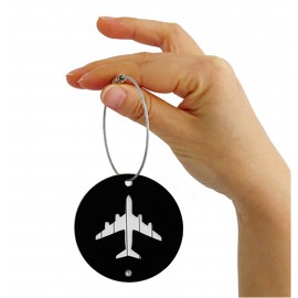 Metallic Round Shape Travel Luggage Tag with Logo