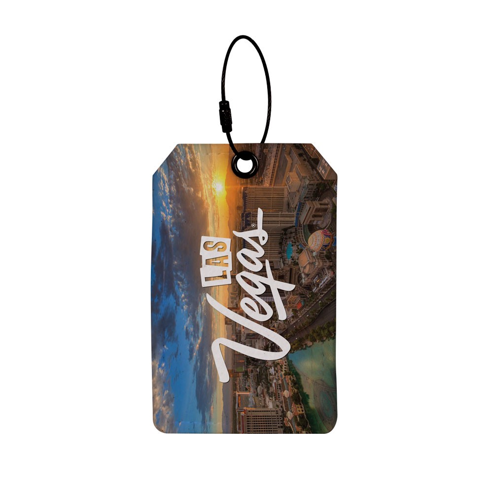 Promotional Pikes Recycled Dye-Sublimated Felt Luggage Tag