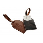 Whitaker Leather Luggage Tag with Logo