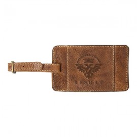 Andrew Philips Westbridge Leather Luggage Tag with Logo  Andrew Philips Westbridge Leather Luggage Tag with Logo