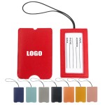 PU Leather Luggage Tag With Case with Logo