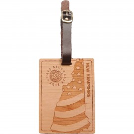 Custom Hardwood State Luggage Tags