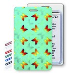 Custom Imprinted Lenticular Change Color Green Rainbow Butterflies Luggage Tag (Custom)