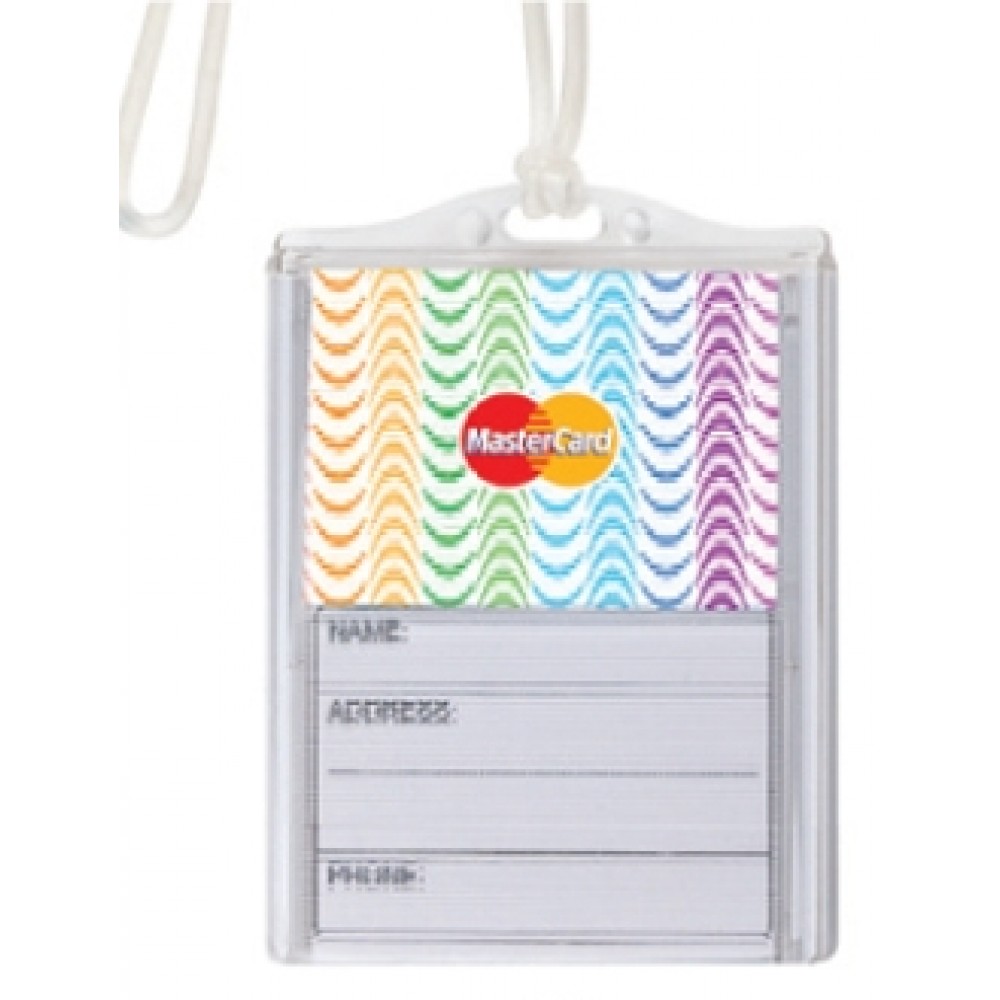 The Logo in Motion Bag Tag - Colored Swirls with Logo