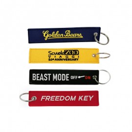Embroidered Key Tag with Logo  Embroidered Key Tag with Logo