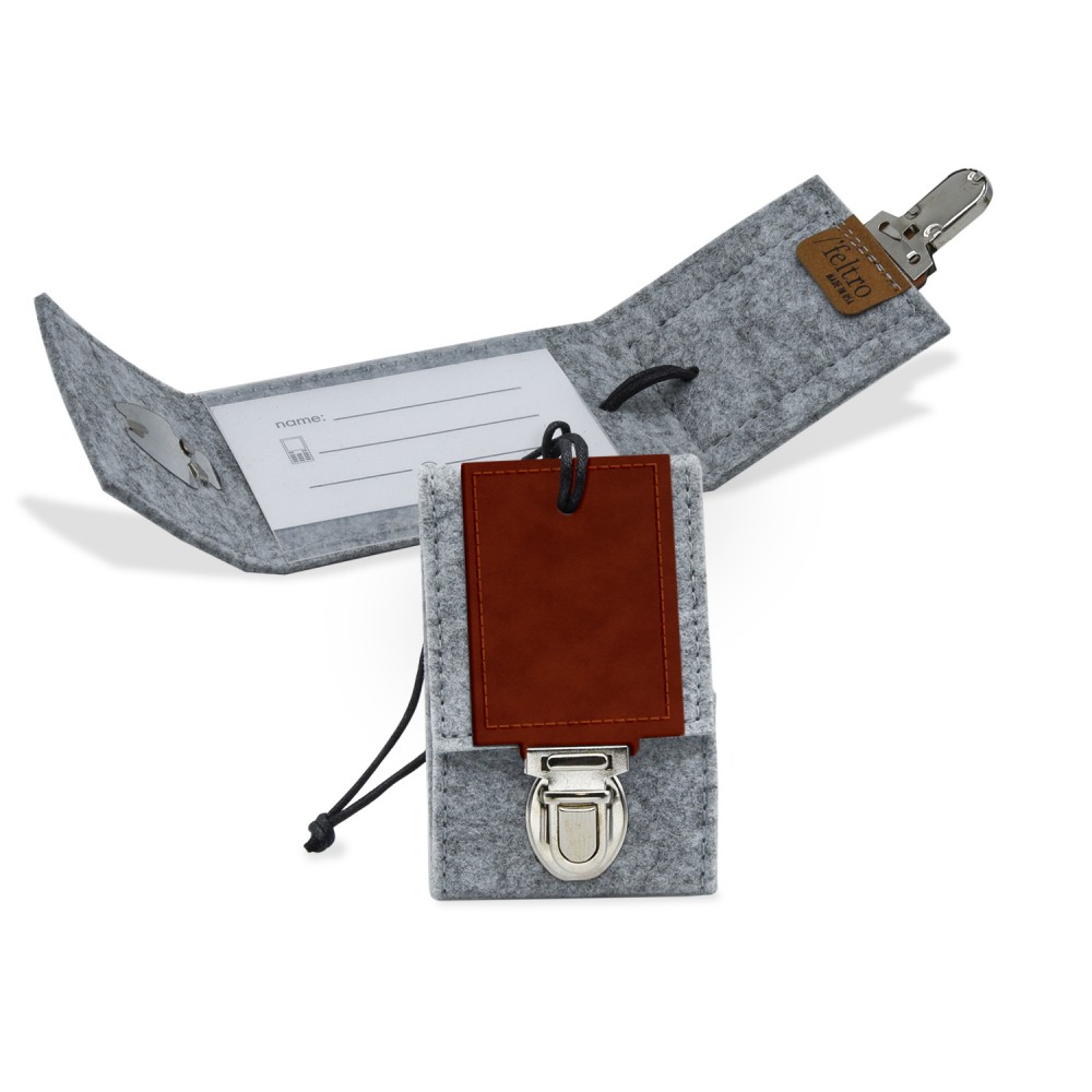 Personalized Feltro Collection Recycled Felt Leather Luggage Tag - 4.25" x2.75" Personalized Feltro Collection Recycled Felt Leather Luggage Tag - 4.25" x2.75"