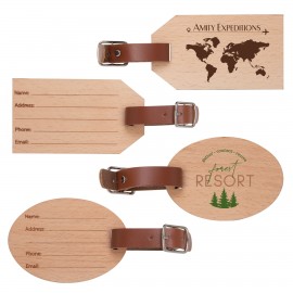 Customized Wood Luggage Tag