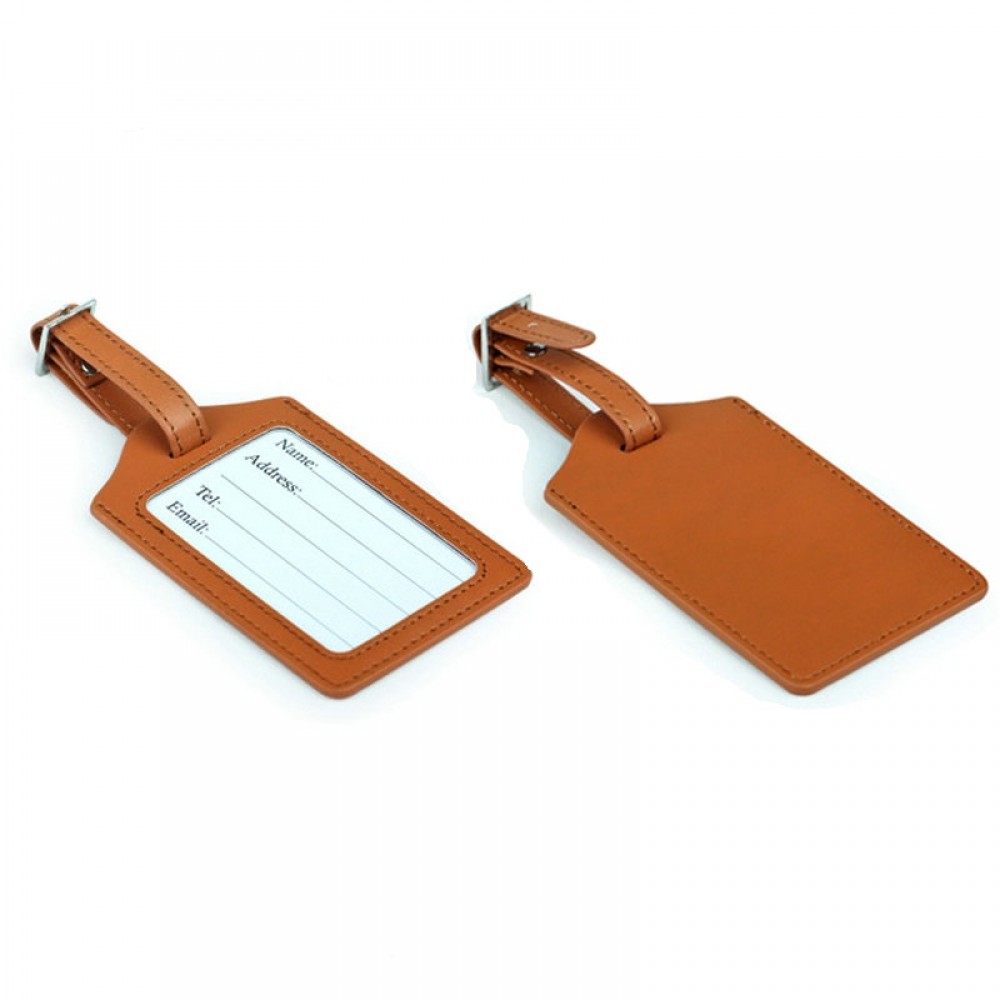 Custom Printed PU Journey Luggage Tag Custom Printed PU Journey Luggage Tag
