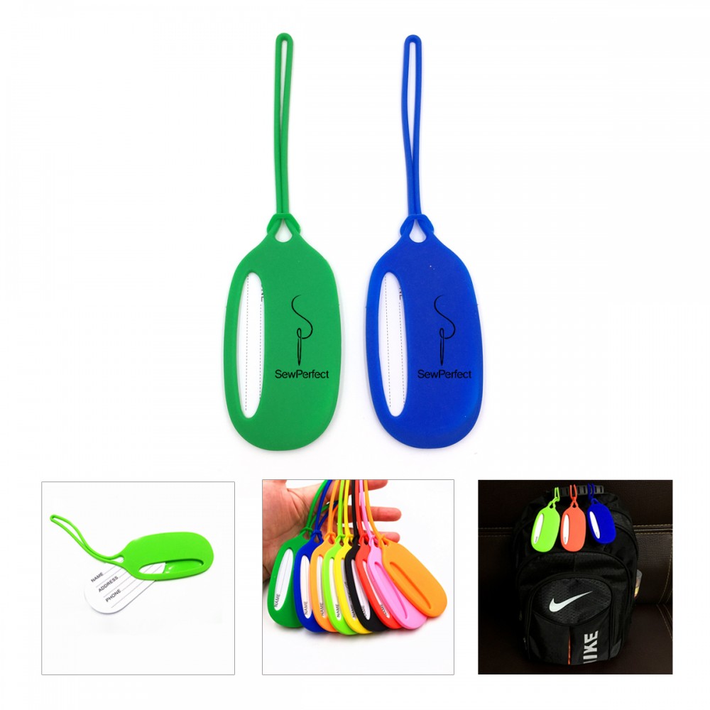 Promotional Waterproof Silicone Luggage Tag