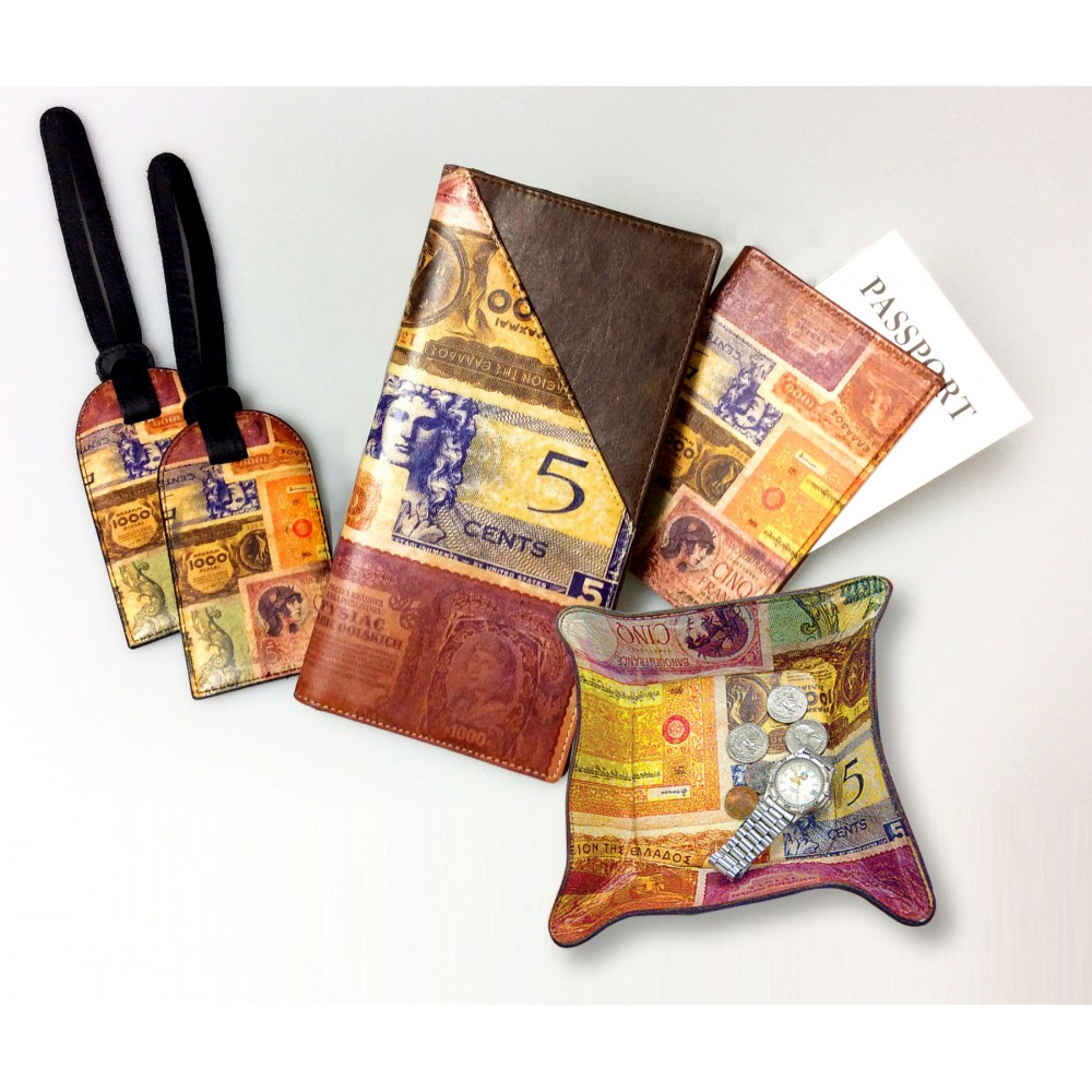 Custom Genuine Leather Travel Kit (4 Color/ 1 Side) Logo Branded Custom Genuine Leather Travel Kit (4 Color/ 1 Side) Logo Branded