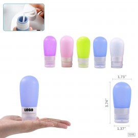 60ml Silicone Travel Round Bottle with Logo