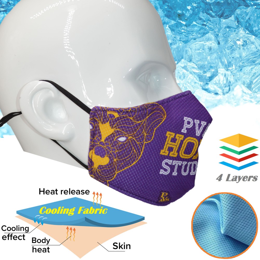 Icy-Kool Summer Relief Cooling Face Masks 4 Layer Mask with Logo