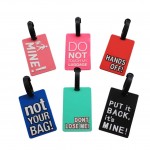 Personalized Silicone Or Rubber Travel Luggage Tag and Baggage Identification Labels