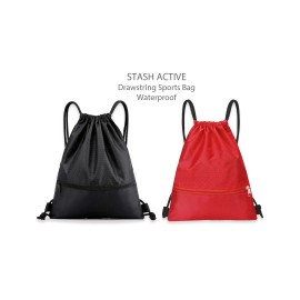 Logo Branded Stash Sport Active Drawstring Bag
