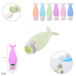 Logo Branded 48ml Silicone Fish Tail Travel Bottle  Logo Branded 48ml Silicone Fish Tail Travel Bottle