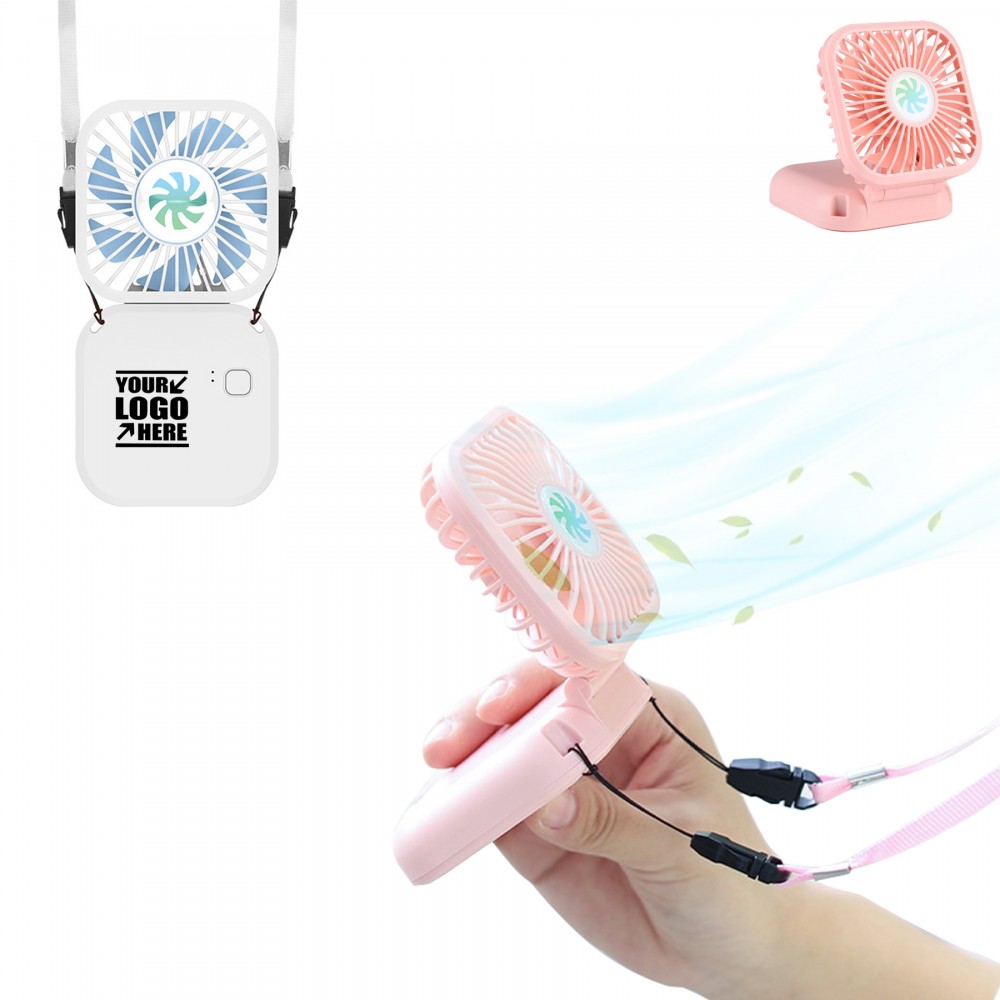Logo Branded Folded Fan With Lanyard Logo Branded Folded Fan With Lanyard