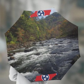 One piece full color triple fold Umbrella with Logo