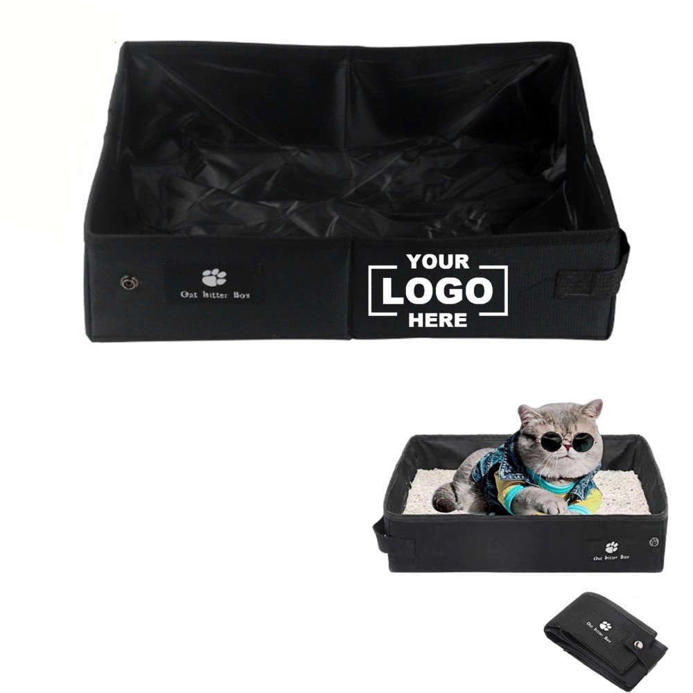 Folding Cat Travel Litter Box Waterproof Traveling Cat Portable Litter Box with Logo Folding Cat Travel Litter Box Waterproof Traveling Cat Portable Litter Box with Logo