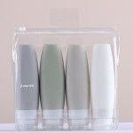 3OZ Silicone Travel Bottle Set (4 Pcs Set) with Logo
