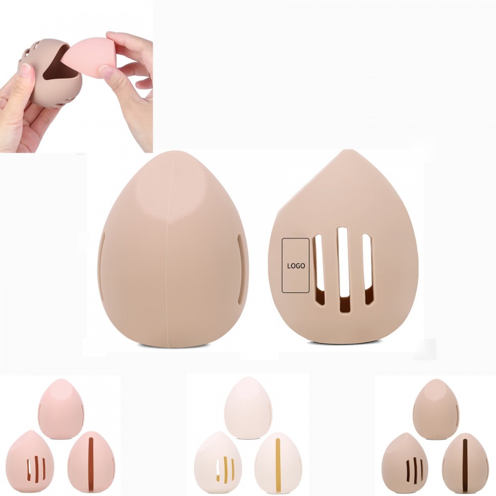 Logo Branded Portable Silicone Makeup Sponge Case Logo Branded Portable Silicone Makeup Sponge Case