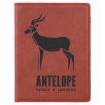 Rose Leatherette Passport Holder with Logo