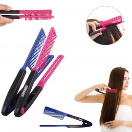 V shaped Hair Straightener Comb with Logo