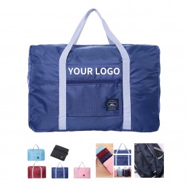 Logo Branded Polyester Lightweight Foldable Duffel Travel Bag 25L Capacity With Zipper  Logo Branded Polyester Lightweight Foldable Duffel Travel Bag 25L Capacity With Zipper