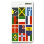 Smooth Trip Travel Gear by Talus Graphic Luggage Tag, International Flags with Logo