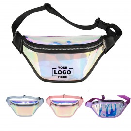 Transparent Holographic Fanny Pack with Logo  Transparent Holographic Fanny Pack with Logo