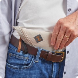 Personalized Smooth Trip Travel Gear by Talus RFID Blocking Belt Wallet, White  Personalized Smooth Trip Travel Gear by Talus RFID Blocking Belt Wallet, White