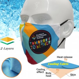IcyKool Face Mask 2-Layer Breathable Summer Face Masks with Logo  IcyKool Face Mask 2-Layer Breathable Summer Face Masks with Logo