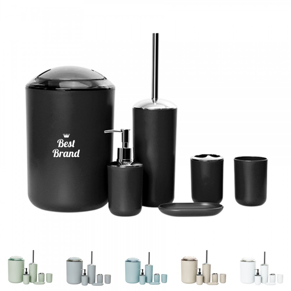 Bathroom Accessories Set 6 Pieces with Logo Bathroom Accessories Set 6 Pieces with Logo
