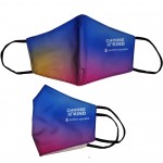 2-Layer Cotton Face Mask w/ Full Color Imprint & Bottom Hold with Logo