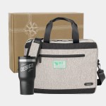 RejuVe Executive Laptop Bag & RTIC Insulated Tumbler Gift Set with Logo